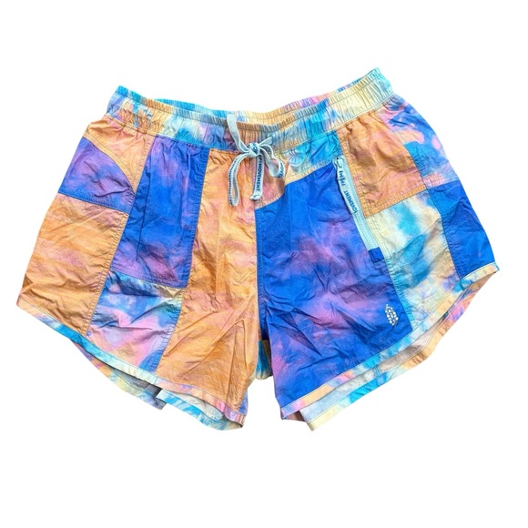 free people movement Pants - Free People Movement Glow & Gather Running Shorts Multicolored Lined Size Small
